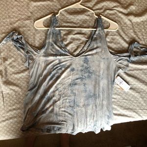NWT American Eagle Light Blue Tie-Dye Top